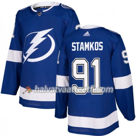 Miesten NHL Tampa Bay Lightning Pelipaita Steven Stamkos 91 Adidas 2017-2018 Sininen Authentic Miesten NHL Tampa Bay Lightning Pelipaita Steven Stamkos 91 Adidas 2017-2018 Sininen Authentic